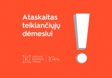 Informacija projektų vykdytojams apie ataskaitas